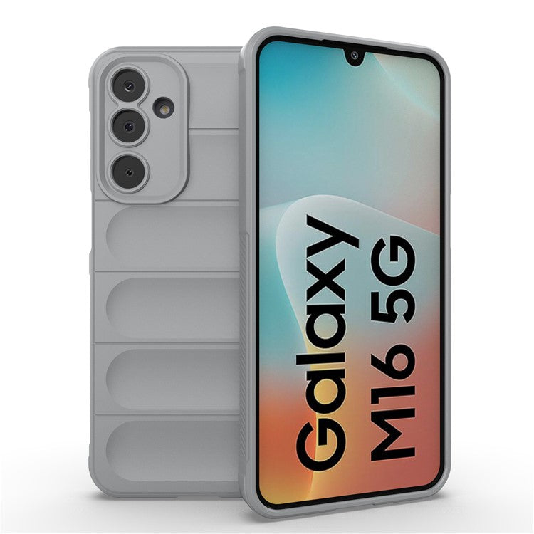 For Samsung Galaxy M16 5G / F16 5G Case Anti-Drop Soft TPU Rugged Phone Back Cover - Light Grey