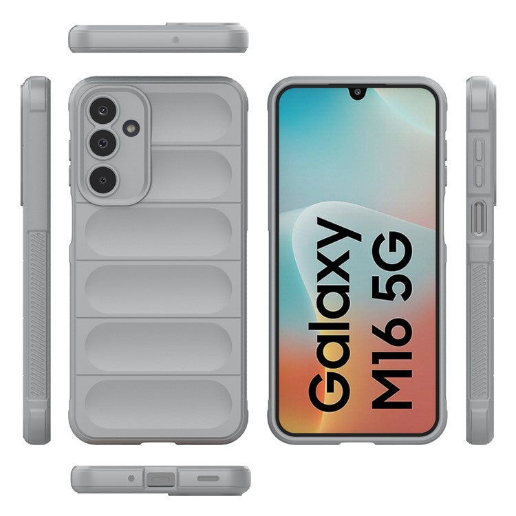 For Samsung Galaxy M16 5G / F16 5G Case Anti-Drop Soft TPU Rugged Phone Back Cover - Light Grey
