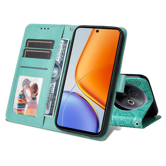 For vivo Y300i 5G / vivo Y39 5G Case Sunflower Imprint Leather Wallet Phone Cover - Green