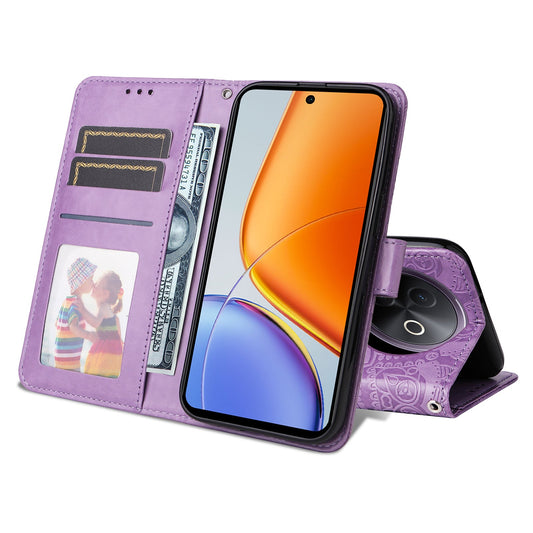 For vivo Y300i 5G / vivo Y39 5G Case Sunflower Imprint Leather Wallet Phone Cover - Purple