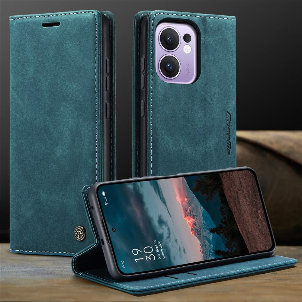 For Oppo Reno13 F 4G / Oppo Reno13 F 5G Wallet Case CASEME 013 Series PU Leather Phone Cover Stand - Blue