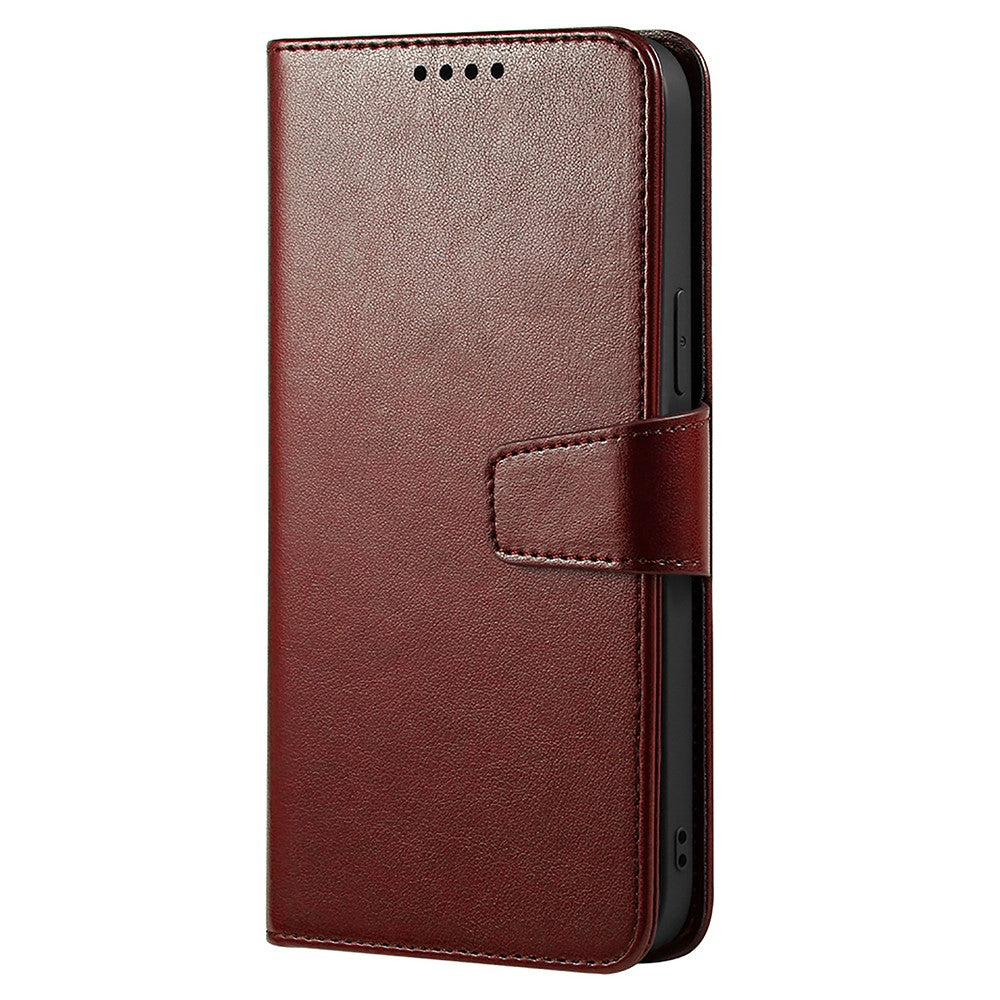 For Oppo Reno13 5G (Global) Case Stand Card Holder Wallet Leather Phone Cover - Brown
