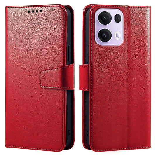 For Oppo Reno13 Pro 5G Case Stand Card Holder Wallet Leather Phone Cover - Red