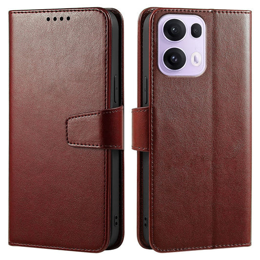 For Oppo Reno13 Pro 5G Case Stand Card Holder Wallet Leather Phone Cover - Brown