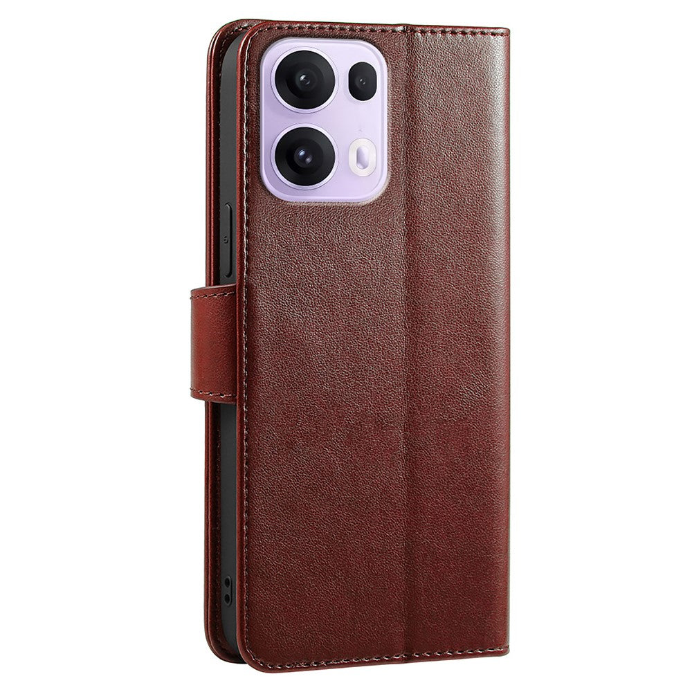For Oppo Reno13 Pro 5G Case Stand Card Holder Wallet Leather Phone Cover - Brown