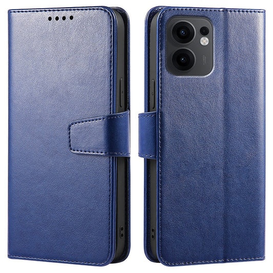 For Oppo Reno13 F 4G / 5G Case Stand Card Holder Wallet Leather Phone Cover - Blue