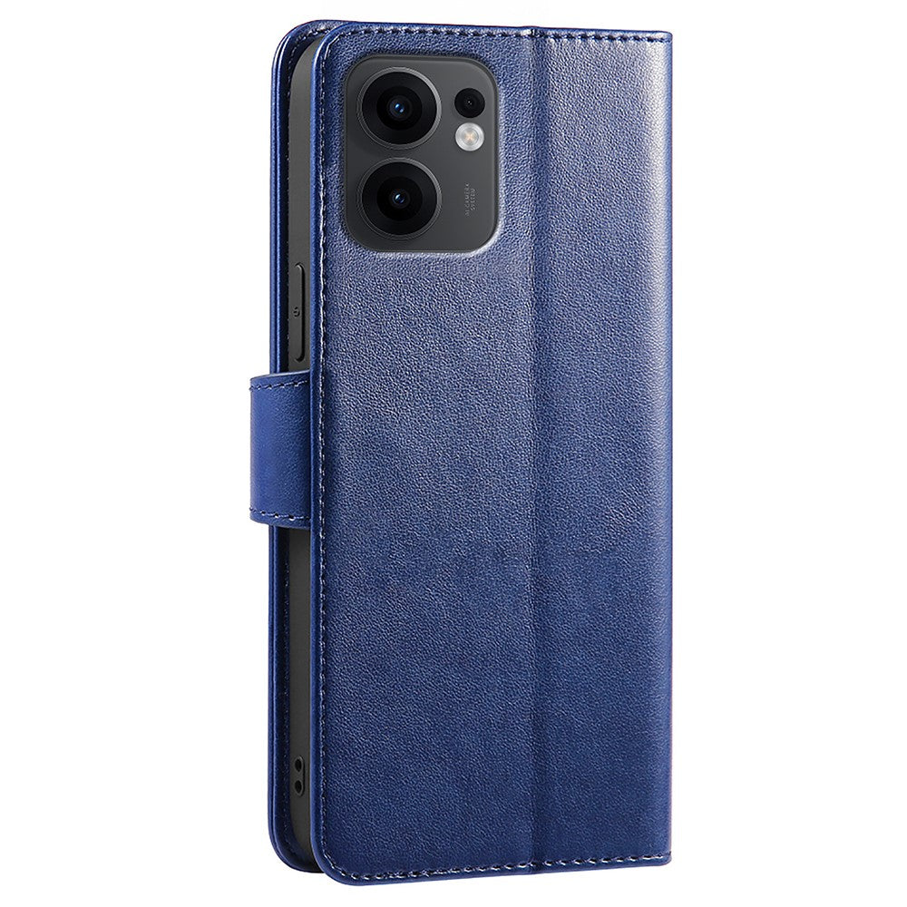 For Oppo Reno13 F 4G / 5G Case Stand Card Holder Wallet Leather Phone Cover - Blue