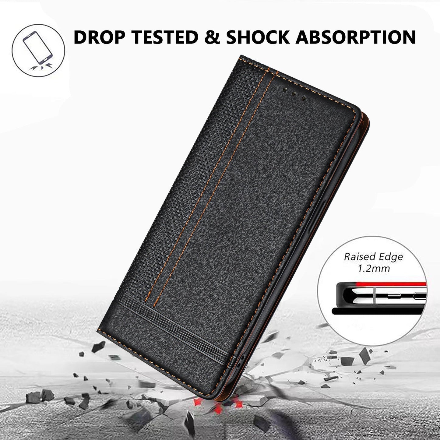 For Samsung Galaxy M16 5G / Galaxy F16 5G Case L-Shaped Grid Pattern Leather Stand Phone Cover with Card Slots - Black