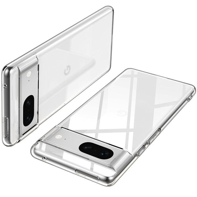 For Google Pixel 7 5G Clear Phone Case Anti-Fingerprints Transparent TPU Cover