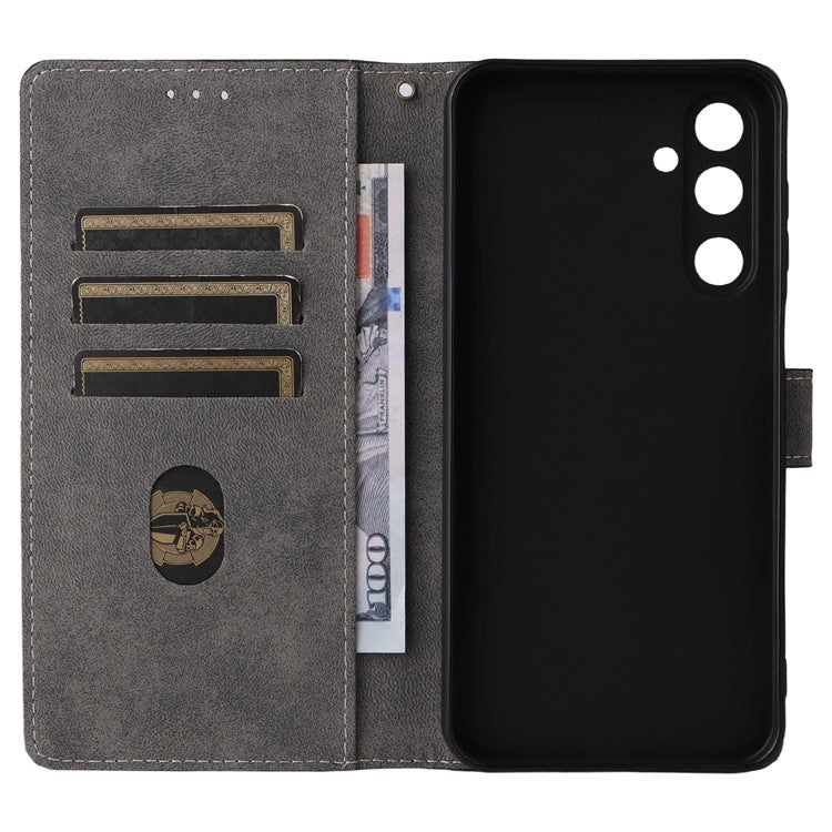 For Samsung Galaxy M16 5G  /  F16 5G Case Wallet RFID Blocking PU Leather Cover Stand with Strap - Black
