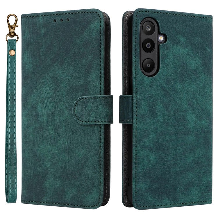 For Samsung Galaxy M16 5G  /  F16 5G Case Wallet RFID Blocking PU Leather Cover Stand with Strap - Green