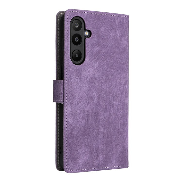 For Samsung Galaxy M16 5G  /  F16 5G Case Wallet RFID Blocking PU Leather Cover Stand with Strap - Purple