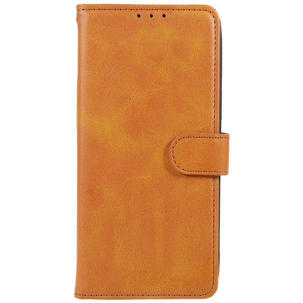 For Oppo Reno13 Pro 5G Case PU Leather Wallet Protective Phone Cover Calf Texture - Khaki
