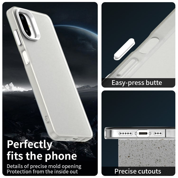 For Samsung Galaxy F06 5G  /  M06 5G Case PC + TPU + PET Matte Anti-Drop Phone Back Cover - White