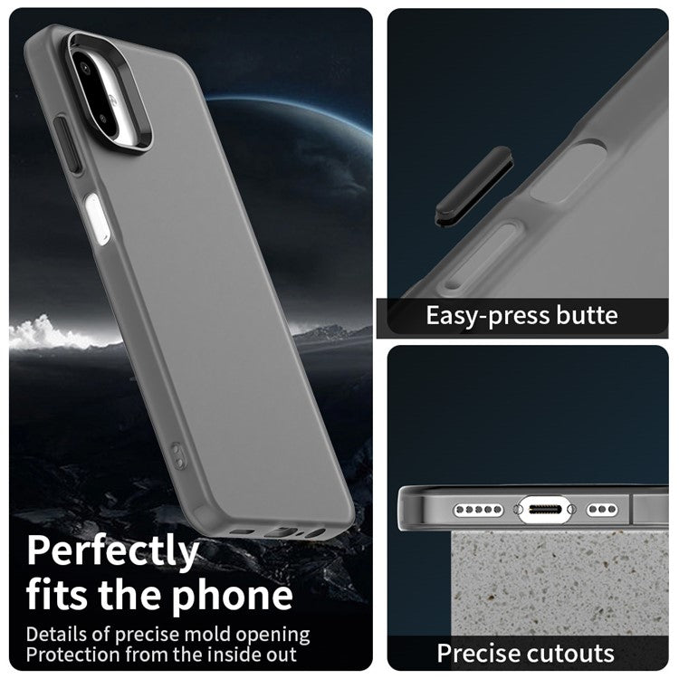 For Samsung Galaxy F06 5G  /  M06 5G Case PC + TPU + PET Matte Anti-Drop Phone Back Cover - Black