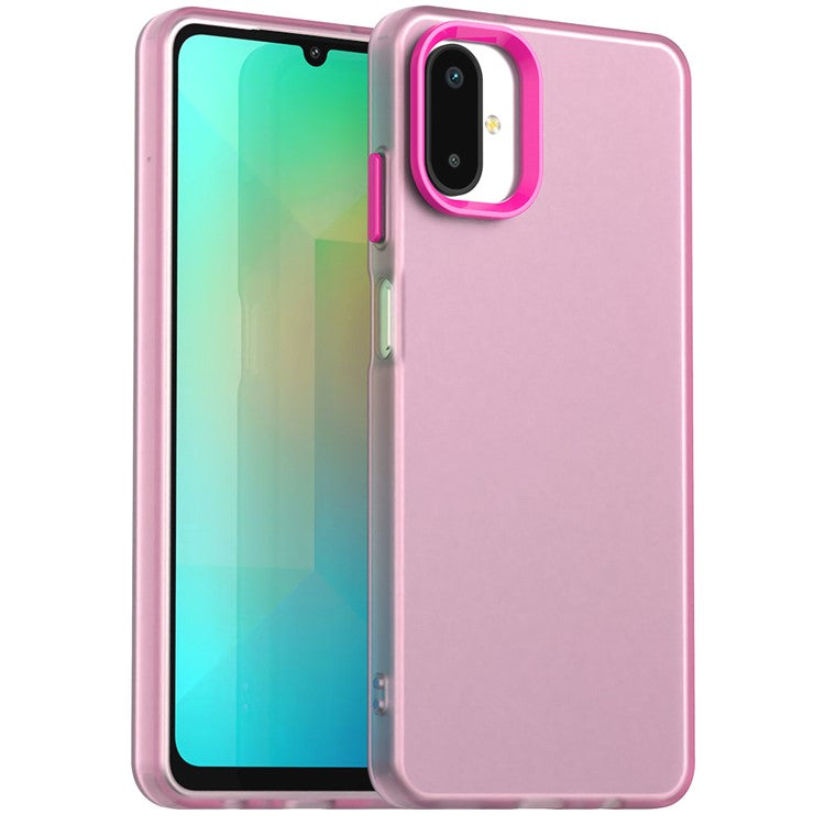 For Samsung Galaxy F06 5G  /  M06 5G Case PC + TPU + PET Matte Anti-Drop Phone Back Cover - Red