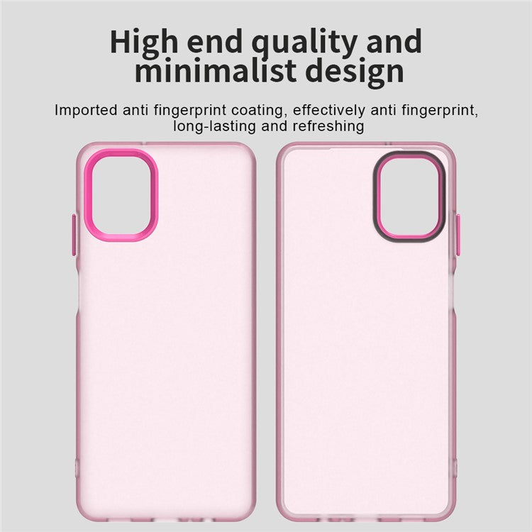 For Samsung Galaxy F06 5G  /  M06 5G Case PC + TPU + PET Matte Anti-Drop Phone Back Cover - Red