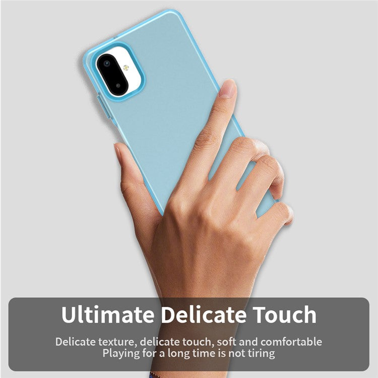 For Samsung Galaxy F06 5G  /  M06 5G Case PC + TPU + PET Matte Anti-Drop Phone Back Cover - Blue