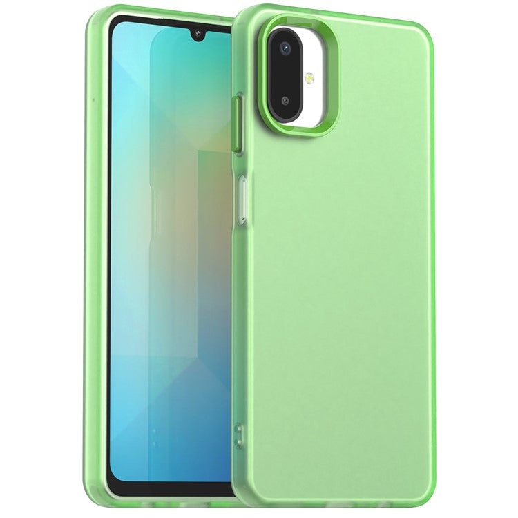 For Samsung Galaxy F06 5G  /  M06 5G Case PC + TPU + PET Matte Anti-Drop Phone Back Cover - Green