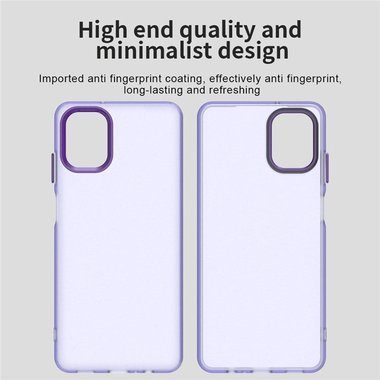 For Samsung Galaxy F06 5G  /  M06 5G Case PC + TPU + PET Matte Anti-Drop Phone Back Cover - Purple