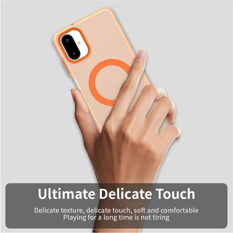 For Samsung Galaxy F06 5G  /  M06 5G Case Compatible with MagSafe Anti Drop Hybrid Phone Back Cover - Orange
