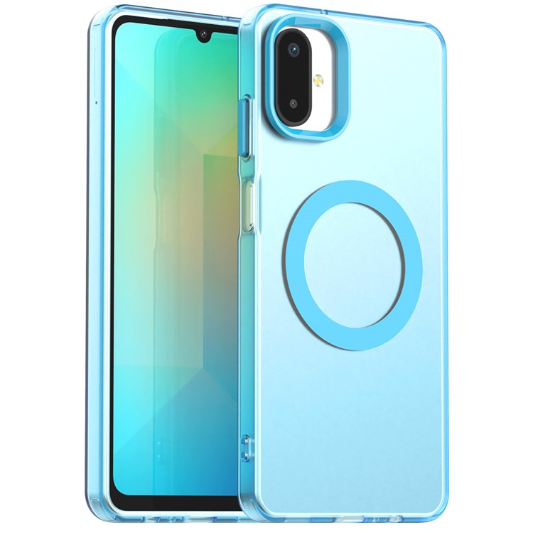 For Samsung Galaxy F06 5G  /  M06 5G Case Compatible with MagSafe Anti Drop Hybrid Phone Back Cover - Blue