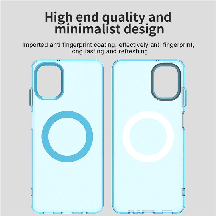 For Samsung Galaxy F06 5G  /  M06 5G Case Compatible with MagSafe Anti Drop Hybrid Phone Back Cover - Blue