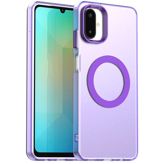 For Samsung Galaxy F06 5G  /  M06 5G Case Compatible with MagSafe Anti Drop Hybrid Phone Back Cover - Purple