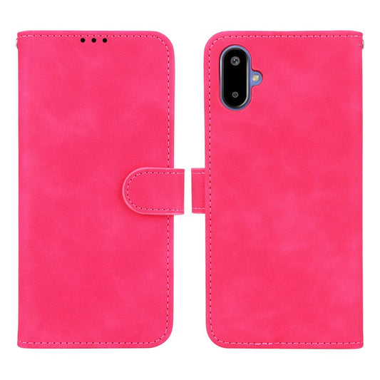 For Samsung Galaxy F06 5G  /  M06 5G Leather Case Skin Feel Anti Drop Wallet Flip Phone Cover - Rose
