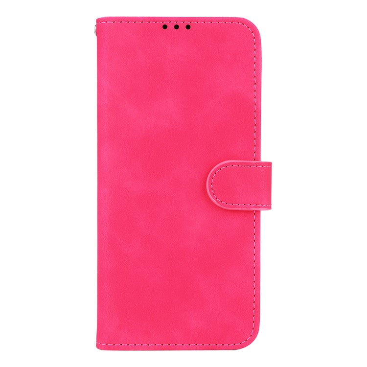 For Samsung Galaxy F06 5G  /  M06 5G Leather Case Skin Feel Anti Drop Wallet Flip Phone Cover - Rose