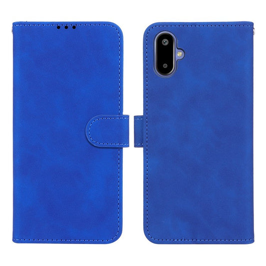 For Samsung Galaxy F06 5G  /  M06 5G Leather Case Skin Feel Anti Drop Wallet Flip Phone Cover - Blue