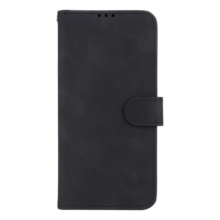 For Samsung Galaxy F06 5G  /  M06 5G Leather Case Skin Feel Anti Drop Wallet Flip Phone Cover - Black