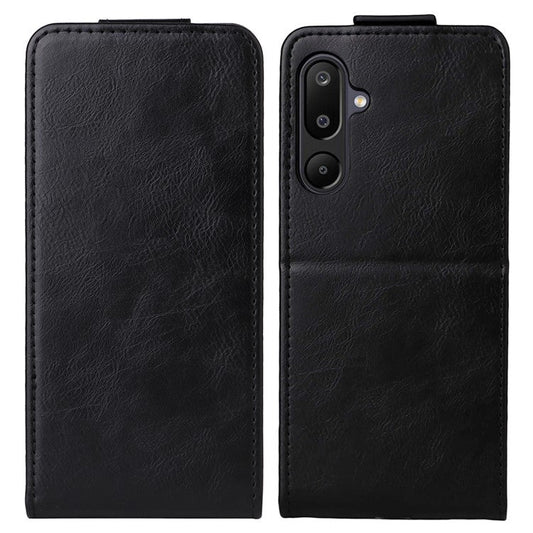 For Samsung Galaxy M16 5G  /  F16 5G Stand Case Magnetic Clasp Vertical Flip Leather Phone Cover with Card Holder - Black