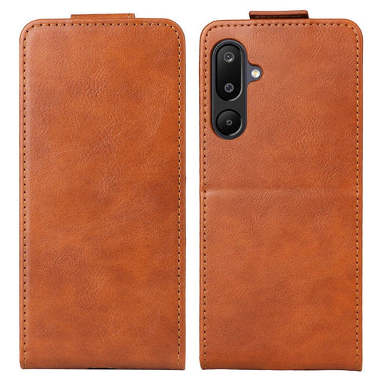 For Samsung Galaxy M16 5G  /  F16 5G Stand Case Magnetic Clasp Vertical Flip Leather Phone Cover with Card Holder - Orange