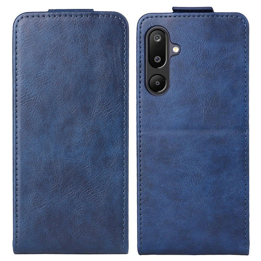 For Samsung Galaxy M16 5G  /  F16 5G Stand Case Magnetic Clasp Vertical Flip Leather Phone Cover with Card Holder - Dark Blue