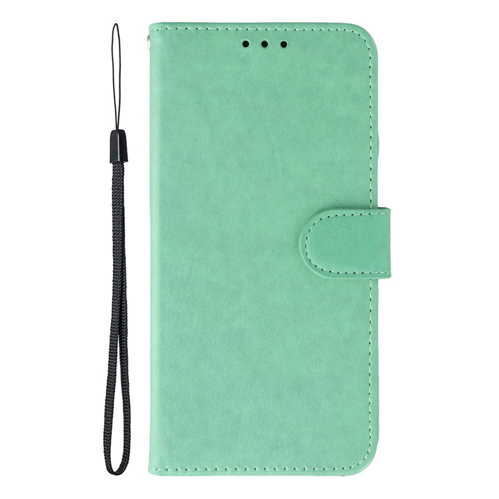 For Oppo Reno13 5G (Global) Case PU Leather Flip Wallet Phone Cover with Strap - Green