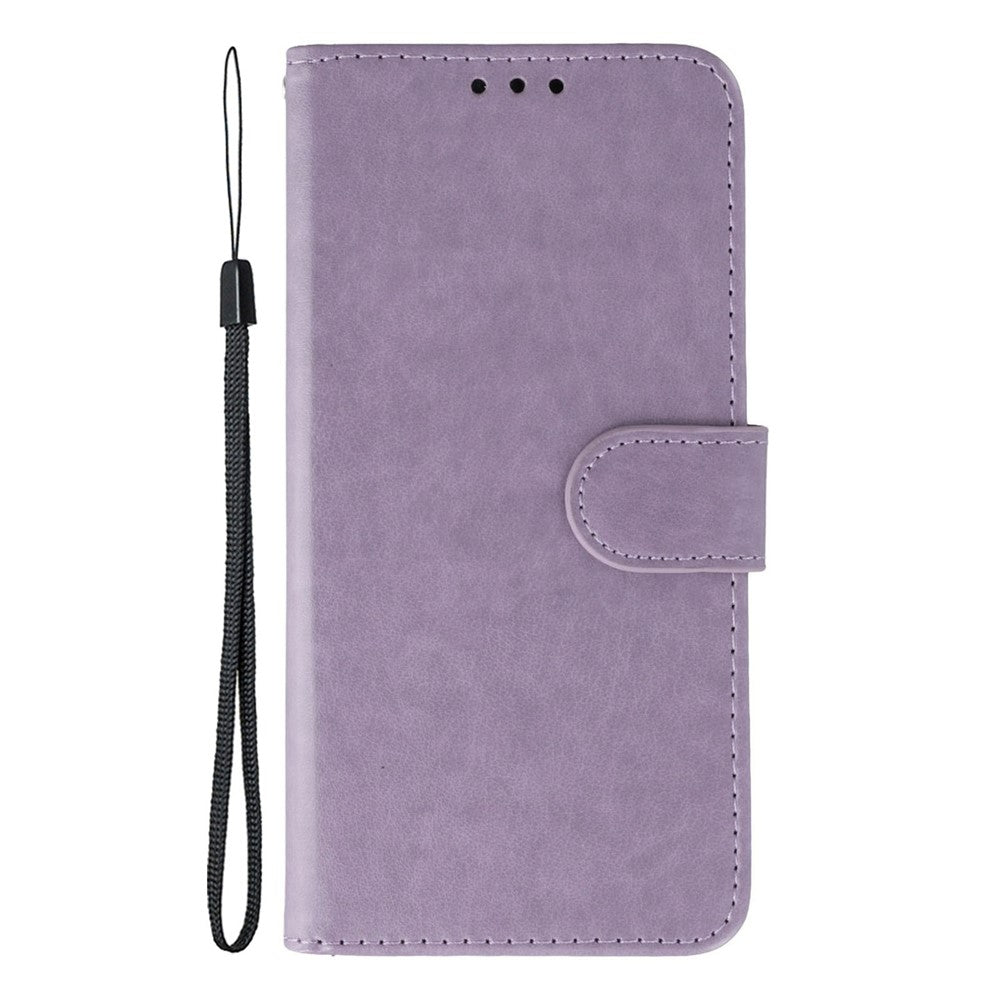 For Oppo Reno13 Pro 5G Case PU Leather Flip Wallet Phone Cover with Strap - Purple