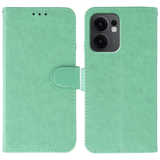 For Oppo Reno13 F 4G / 5G Case PU Leather Flip Wallet Phone Cover with Strap - Green
