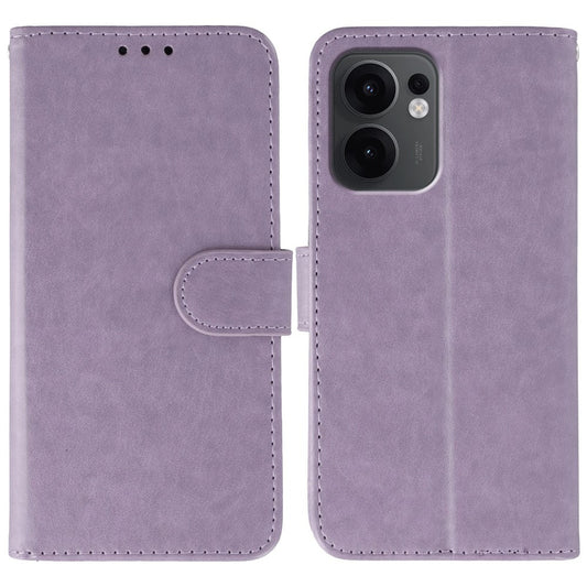 For Oppo Reno13 F 4G / 5G Case PU Leather Flip Wallet Phone Cover with Strap - Purple