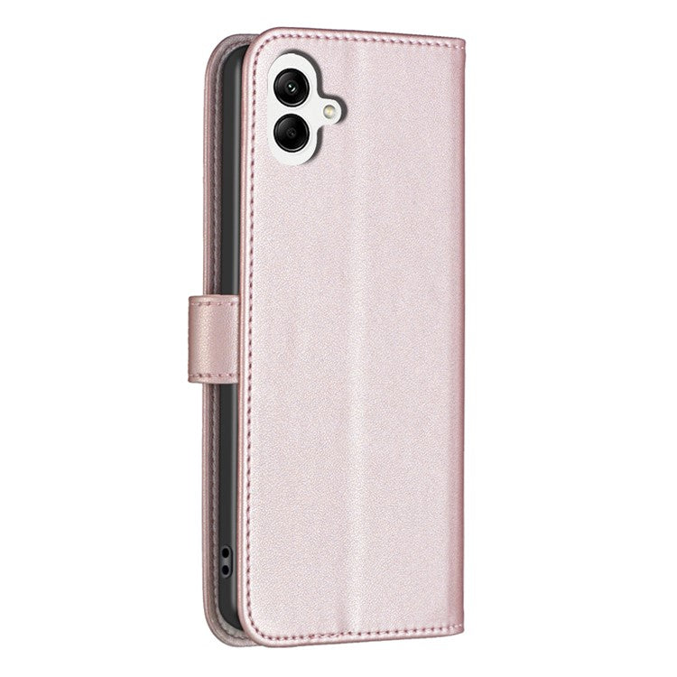 BINFEN COLOR BF17 For Samsung Galaxy F06 5G  /  M06 5G Case Wallet Folio Flip Leather Cover - Rose Gold