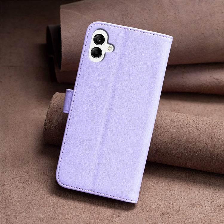 BINFEN COLOR BF17 For Samsung Galaxy F06 5G  /  M06 5G Case Wallet Folio Flip Leather Cover - Purple