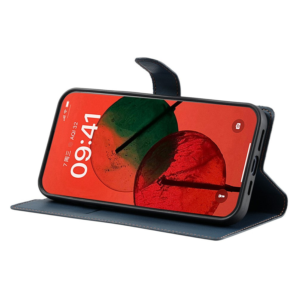 For Oppo Reno13 Pro 5G Case Dots Imprinted PU Leather Flip Phone Cover with Card Slot, Strap - Blue