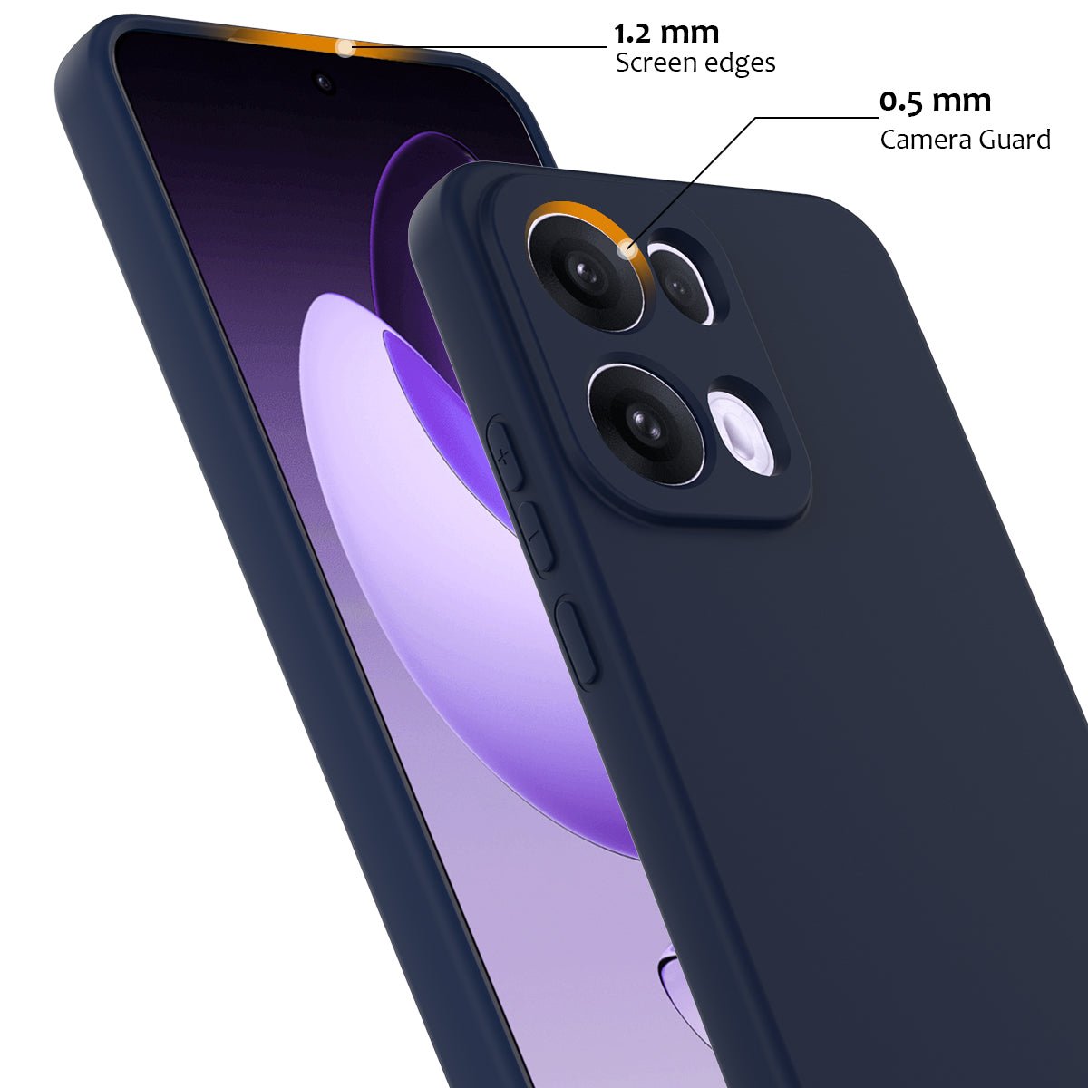 For Oppo Reno13 Pro 5G Case Compatible with MagSafe Anti-Drop Liquid Silicone Phone Cover - Dark Blue
