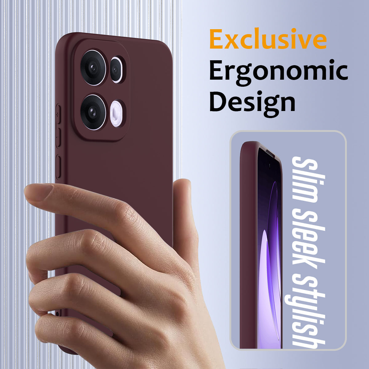 For Oppo Reno13 Pro 5G Case Compatible with MagSafe Anti-Drop Liquid Silicone Phone Cover - Wine Red