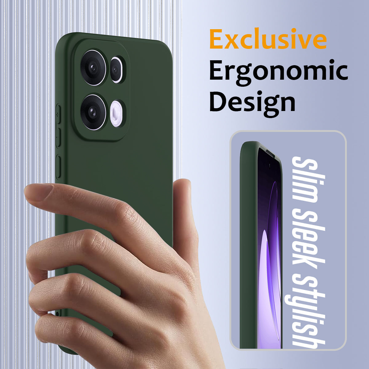 For Oppo Reno13 Pro 5G Case Compatible with MagSafe Anti-Drop Liquid Silicone Phone Cover - Dark Green