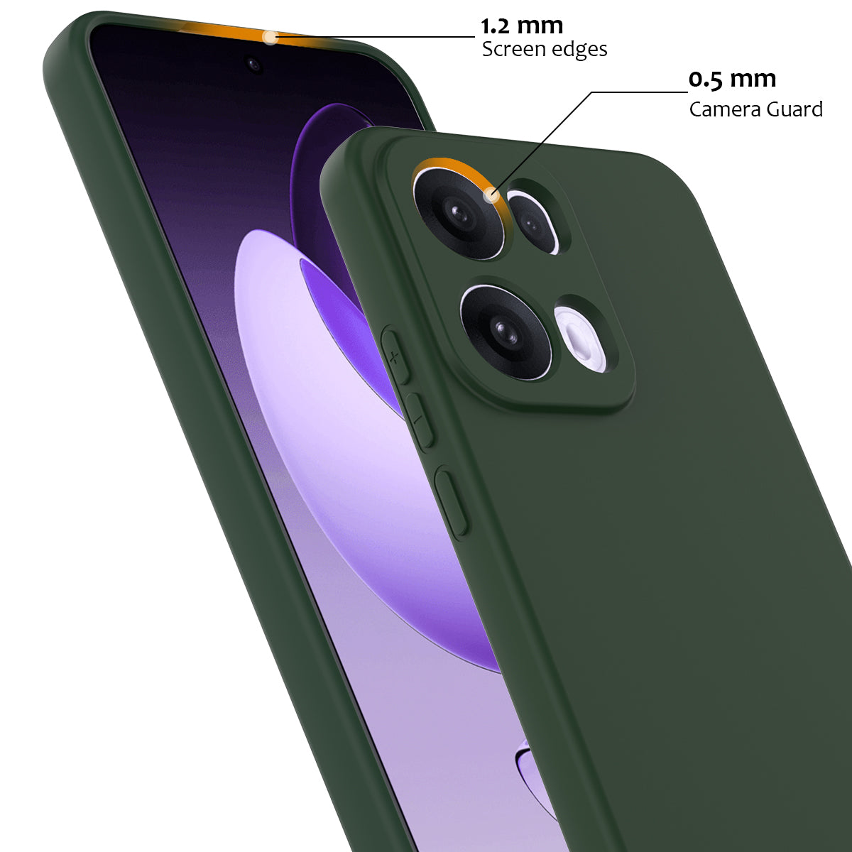 For Oppo Reno13 Pro 5G Case Compatible with MagSafe Anti-Drop Liquid Silicone Phone Cover - Dark Green