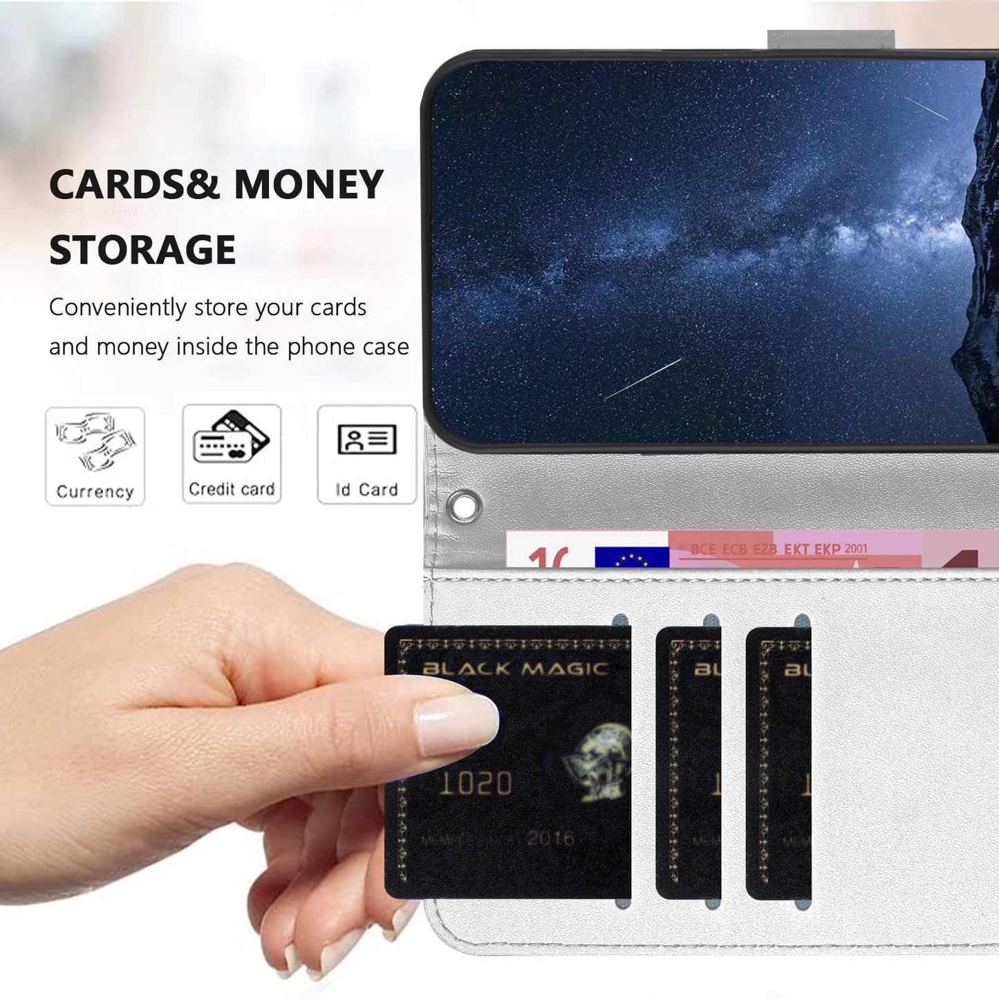 For Oppo Reno13 5G (Global) Phone Cases Wallet Stand Color Splicing Leather Cover with Magnetic Clasp - Silver