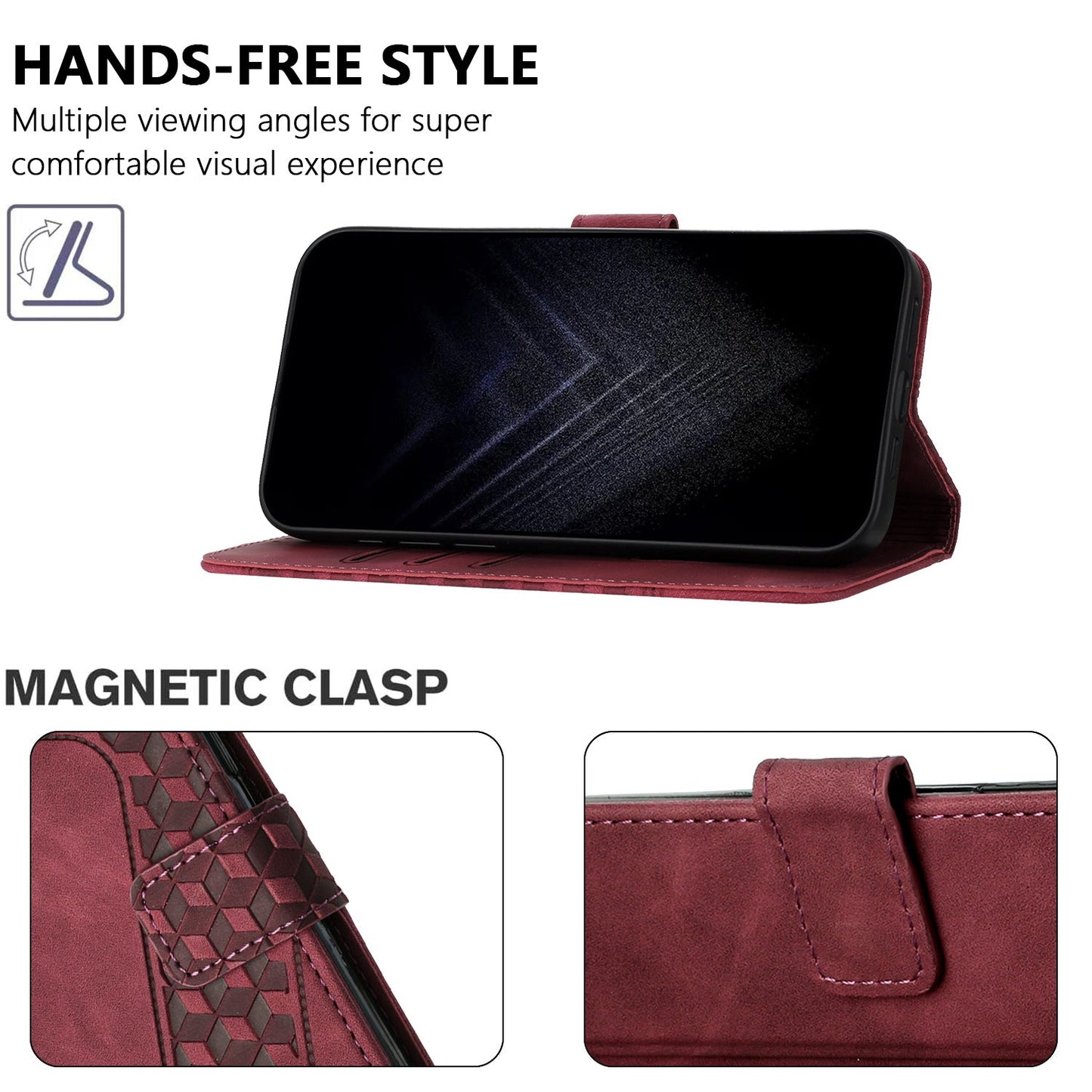 For Oppo Reno13 5G (Global) Leather Case 7-Shaped Pattern Wallet Stand Shockproof Phone Cover - Brown