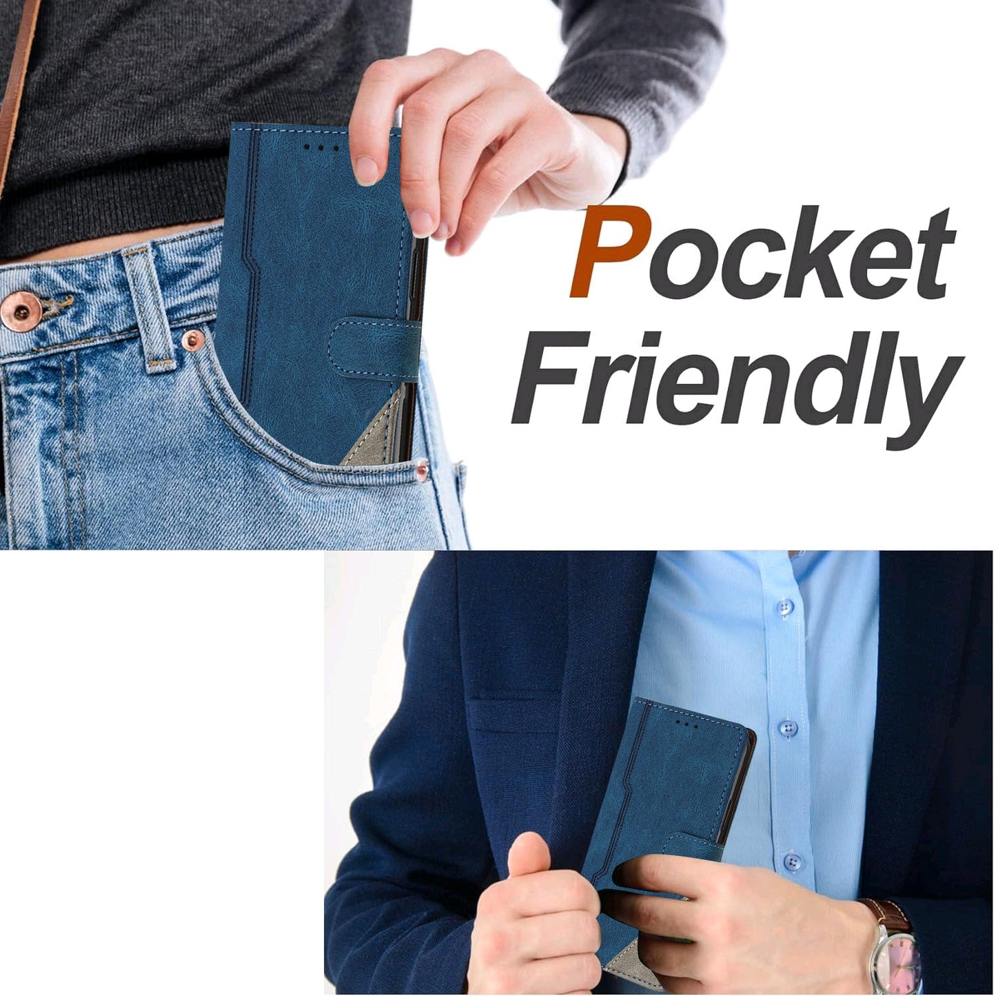 For Oppo Reno13 F 5G Leather Case Triangle Patchwork Wallet Stand Shockproof Phone Cover - Blue