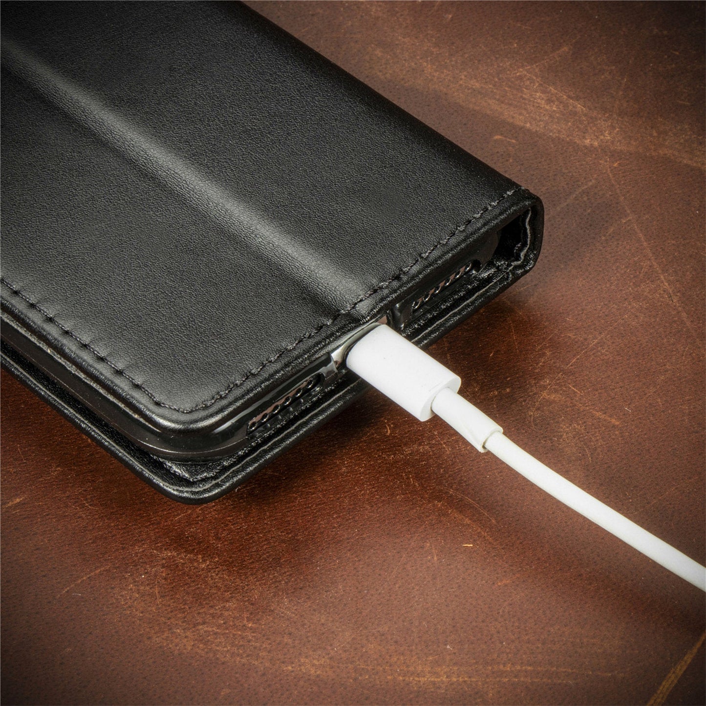 For Oppo Reno13 5G (Global) Case Leather Phone Case Wallet Stand Cover with Wrist Strap - Black